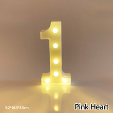 Load image into Gallery viewer, Alphabet LED Light Night Light LED Night Light Alphabet Light LED Letter Shape 0-9 Birthday Party Proposal Decoration