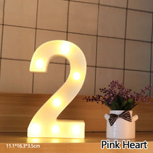 Load image into Gallery viewer, Alphabet LED Light Night Light LED Night Light Alphabet Light LED Letter Shape 0-9 Birthday Party Proposal Decoration