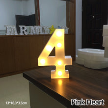 Load image into Gallery viewer, Alphabet LED Light Night Light LED Night Light Alphabet Light LED Letter Shape 0-9 Birthday Party Proposal Decoration