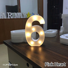 Load image into Gallery viewer, Alphabet LED Light Night Light LED Night Light Alphabet Light LED Letter Shape 0-9 Birthday Party Proposal Decoration