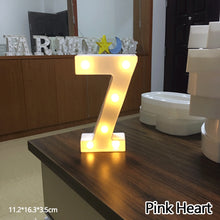Load image into Gallery viewer, Alphabet LED Light Night Light LED Night Light Alphabet Light LED Letter Shape 0-9 Birthday Party Proposal Decoration
