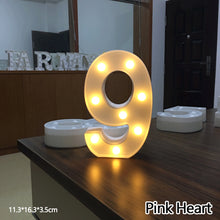 Load image into Gallery viewer, Alphabet LED Light Night Light LED Night Light Alphabet Light LED Letter Shape 0-9 Birthday Party Proposal Decoration