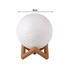 Load image into Gallery viewer, 8CM 3D Print Moon LED Night Lamp Light Switch Lamp For Girls Bedroom Home Decoration Battery Powered
