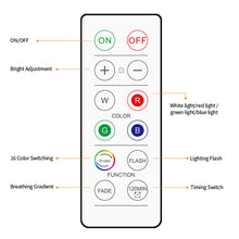 Load image into Gallery viewer, 16 Colors Mini LED Battery Powered Wireless Stick Tap Touch Lamp Stick-on Push Light Wall Staircase Rack Cabinet Kitchen Car Lamp