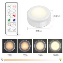 Load image into Gallery viewer, 16 Colors Mini LED Battery Powered Wireless Stick Tap Touch Lamp Stick-on Push Light Wall Staircase Rack Cabinet Kitchen Car Lamp