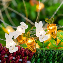 Load image into Gallery viewer, 2M/3M Fairy Easter Bunny Shaped Chick Lights Copper Wire Battery Powered Indoor Led Rope Night Light Home Holiday Window Decoration Party Supplies