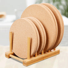 Load image into Gallery viewer, 1PCS Round Shape Plain Natural Cork Coasters Wine Drink Coffee Tea Cup Mats Table Pad For Home Office Kitchen