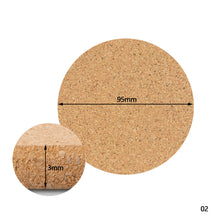 Load image into Gallery viewer, 1PCS Round Shape Plain Natural Cork Coasters Wine Drink Coffee Tea Cup Mats Table Pad For Home Office Kitchen