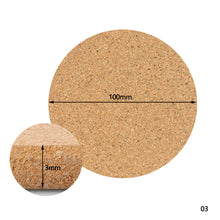 Load image into Gallery viewer, 1PCS Round Shape Plain Natural Cork Coasters Wine Drink Coffee Tea Cup Mats Table Pad For Home Office Kitchen