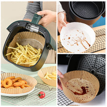 Load image into Gallery viewer, 10/20/50/100pcs 24cm Air Fryer Disposable Round Baking Papers Air Fryer Liners Non-Stick Steamer Oil Paper Liners Kitchen Accessories