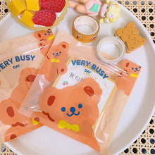 Load image into Gallery viewer, Korean Waterproof Creative Cute Bear Cookie Ziplock BagSnacks Sealed Bag Dustproof Durable Storage Bag Sealing Bag