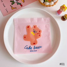 Load image into Gallery viewer, Korean Waterproof Creative Cute Bear Cookie Ziplock BagSnacks Sealed Bag Dustproof Durable Storage Bag Sealing Bag