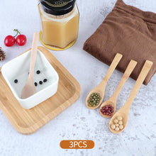 Load image into Gallery viewer, 3Pcs Natural Wooden Mini Ice Cream Spoon Dessert Scoop Baby Spoon Tableware Kitchen Coffee Accessories Tools