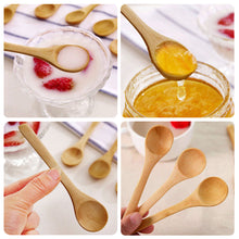 Load image into Gallery viewer, 3Pcs Natural Wooden Mini Ice Cream Spoon Dessert Scoop Baby Spoon Tableware Kitchen Coffee Accessories Tools