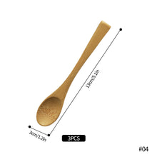 Load image into Gallery viewer, 3Pcs Natural Wooden Mini Ice Cream Spoon Dessert Scoop Baby Spoon Tableware Kitchen Coffee Accessories Tools