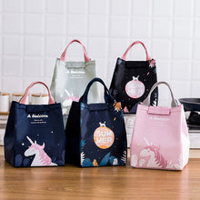 Load image into Gallery viewer, Portable Unicorn Cat Reusable Lunch Bag Lunch Box Insulated Lunch Hangbag Suitable For Adults Children Work Picnics Travel