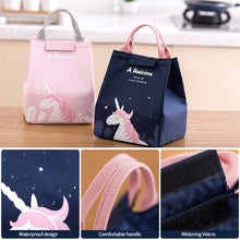 Load image into Gallery viewer, Portable Unicorn Cat Reusable Lunch Bag Lunch Box Insulated Lunch Hangbag Suitable For Adults Children Work Picnics Travel
