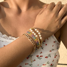 Load image into Gallery viewer, Fashion Retro Imitation Pearl Wheat Ear Bracelet Female Pastoral Small Fresh Rice Bead Woven Bracelet Jewelry Accessories
