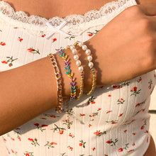 Load image into Gallery viewer, Fashion Retro Imitation Pearl Wheat Ear Bracelet Female Pastoral Small Fresh Rice Bead Woven Bracelet Jewelry Accessories