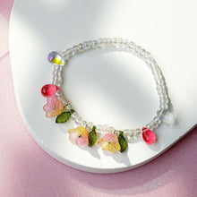 Load image into Gallery viewer, Vintage Flower Fringe Beaded Crystal Bracelet Transparent Rice Beads Women Girl Creative Bracelet Jewelry Accessories