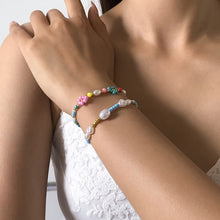 Load image into Gallery viewer, 2pcs Fashion Beaded Bracelet Fresh Sweet Cool Daisy Stretch Braided Bracelet Set Beach Simple Rice Beads Jewelry Women Accessories