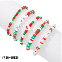 Load image into Gallery viewer, 5pcs/set Personalized Bracelet Set Soft Pottery Alphabet Beaded Color Accessories Beach Holiday Jewelry Summer Women Accessories