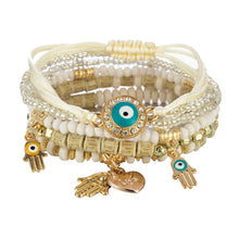 Load image into Gallery viewer, Bohemia Hand Beaded Fashion Eye Beads Temperament Creative Multilayer Rice Beads Knitted Rope Bracelet Women Jewelry