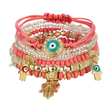 Load image into Gallery viewer, Bohemia Hand Beaded Fashion Eye Beads Temperament Creative Multilayer Rice Beads Knitted Rope Bracelet Women Jewelry