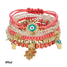 Load image into Gallery viewer, Bohemia Hand Beaded Fashion Eye Beads Temperament Creative Multilayer Rice Beads Knitted Rope Bracelet Women Jewelry