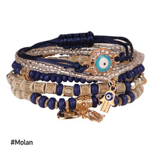 Load image into Gallery viewer, Bohemia Hand Beaded Fashion Eye Beads Temperament Creative Multilayer Rice Beads Knitted Rope Bracelet Women Jewelry