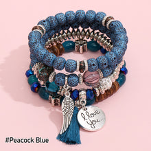 Load image into Gallery viewer, Bohemian Alloy Pendant Multi-layer Pearl Bracelet Glass Temperament Tassel Multi-layer Simulation Crystal Bracelet Women Jewelry