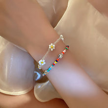 Load image into Gallery viewer, Smiley Transparent Rice Bead Bracelets Two Stacked Small Fresh Cute Beaded Beach Summer Personality Bracelets Women Jewelry
