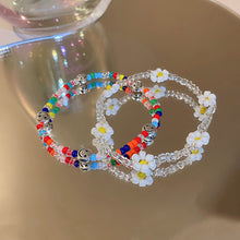 Load image into Gallery viewer, Smiley Transparent Rice Bead Bracelets Two Stacked Small Fresh Cute Beaded Beach Summer Personality Bracelets Women Jewelry