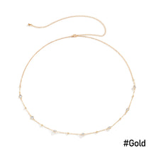 Load image into Gallery viewer, Sexy Rhinestone Thin Chain Waist Chain Women's Simple Beach Bikini Ball Body Chain Summer Female Body Chain Jewelry