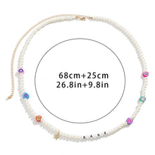Load image into Gallery viewer, Beach Imitation Pearl Beaded Star-shaped Body Chain Creative Heart-shaped Soft Pottery Color Letter Waist Chain Women Jewelry