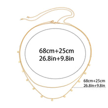 Load image into Gallery viewer, Fashionable Sweet Cool Alloy Double Layer Thin Chain Waist Chain Versatile Tassel Chain Sequin Female Women Sexy Body Chain