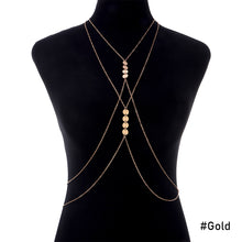 Load image into Gallery viewer, Fashion Simple Round Sequin Pendant Body Chain Female Nightclub Party Beach Sexy Alloy Chain Chest Chain Women Female Jewelry