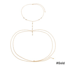 Load image into Gallery viewer, Fashion Beach Bikini Cross Clothes Chest Chain Sexy Rhinestone Multilayer Tassel Chain Body Chain Female Women Jewelry