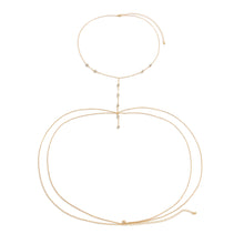 Load image into Gallery viewer, Fashion Beach Bikini Cross Clothes Chest Chain Sexy Rhinestone Multilayer Tassel Chain Body Chain Female Women Jewelry