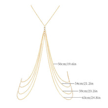 Load image into Gallery viewer, Fashion Exaggerated Multilayered Tassel Imitation Pearl Body Chain Women Female Alloy Chest Chain Party Accessories