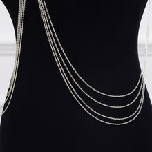 Load image into Gallery viewer, Fashion Exaggerated Multilayered Tassel Imitation Pearl Body Chain Women Female Alloy Chest Chain Party Accessories