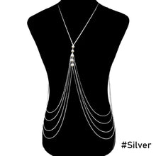 Load image into Gallery viewer, Fashion Exaggerated Multilayered Tassel Imitation Pearl Body Chain Women Female Alloy Chest Chain Party Accessories