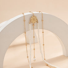 Load image into Gallery viewer, Stretch Hollow Faceplate Body Chain Creative Beach Imitation Pearl Ball Fringe Thigh Chain Women Party Elegant Jewelry