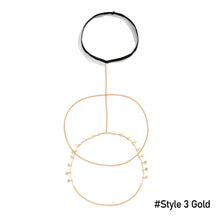 Load image into Gallery viewer, Sexy Beach Imitation Pearl Body Chain Simple Stretch Star Rhinestone Tassel Thigh Chain Women Female Jewelry Accessories