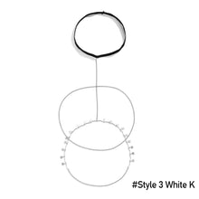 Load image into Gallery viewer, Sexy Beach Imitation Pearl Body Chain Simple Stretch Star Rhinestone Tassel Thigh Chain Women Female Jewelry Accessories