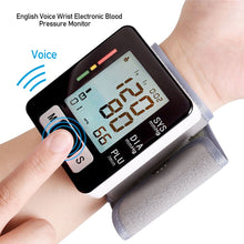 Load image into Gallery viewer, English Voice Electronic Sphygmomanometer Home Wrist Blood Pressure Household Heart Rate Measurement Blood Pressure Health Care