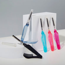 Load image into Gallery viewer, Dual-purpose Stainless Steel/Plastic Eyelash Comb Makeup Creative Portable Eyebrow Brush Eyelash Brush Women Female Makeup Tool