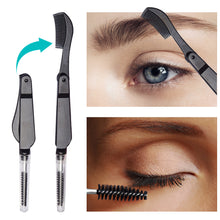 Load image into Gallery viewer, Dual-purpose Stainless Steel/Plastic Eyelash Comb Makeup Creative Portable Eyebrow Brush Eyelash Brush Women Female Makeup Tool