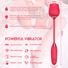 Load image into Gallery viewer, Double-ended Stick Sucking Vibrating Balls Female Masturbation Sex Toys Female Silicone Soft Clit Sucker Vagina Sucking Vibrator