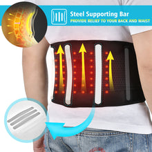 Load image into Gallery viewer, Portable Electric Heating Waist Belt Red Light Warm Belt Warm Palace Health Massage Belt Lumbar Pad Infrared Female Men Health Care